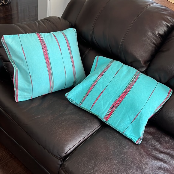 Vintage Turquoise Boho Pillow Throw 2pcs Covers - Picture 3 of 11
